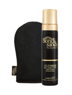 Self Tanning Foam Liquid Gold & Application Mitt Bundle