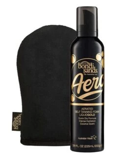 Aero Self Tanning Foam Liquid Gold & Application Mitt Bundle